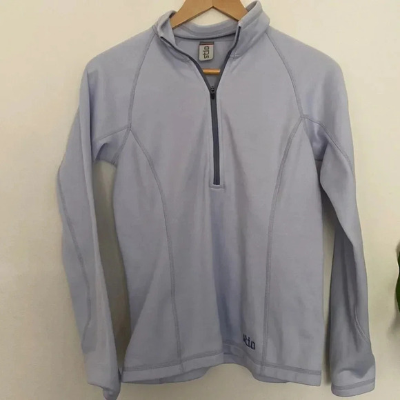 STIO light weight fleece pullover 1/2 zip super light blue size medium - Picture 1 of 6